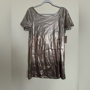 NWT Free People ombré, sequined, backless, mini dress size small